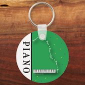 Green Grand Piano-Sleutelhanger Sleutelhanger (Voorkant)