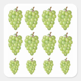 Green Grapes Vierkante Sticker