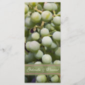 Green Grapes Vineyard Wedding Programme Programma (Voorkant)