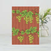 Green Grapevine Invitation Kaart (Staand voorkant)