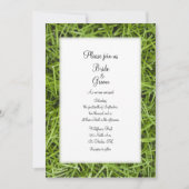 Green Grass Backyard Summer Wedding Kaart (Voorkant)