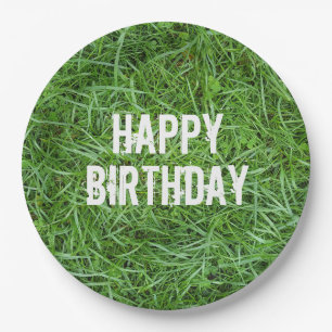 Green Grass Birthday Papieren Bordje