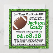 Green Grass Football Invitation Anniversaire (Devant)
