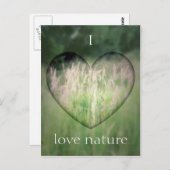 Green Grass Heart Briefkaart (Voorkant / Achterkant)