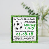 Green Grass Soccer Invitation Anniversaire (Debout devant)