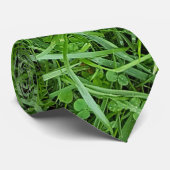 Green Grass with raindrops Stropdas (Opgerold)