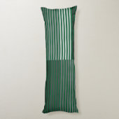 Green, Gray, Black, White Stripes Lichaamskussen (Achterkant (Verticaal))