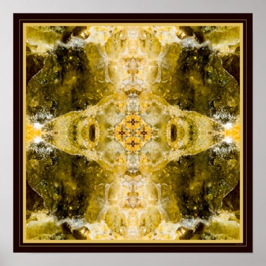 Green grenade I gemstone fractal art poster (Devant)