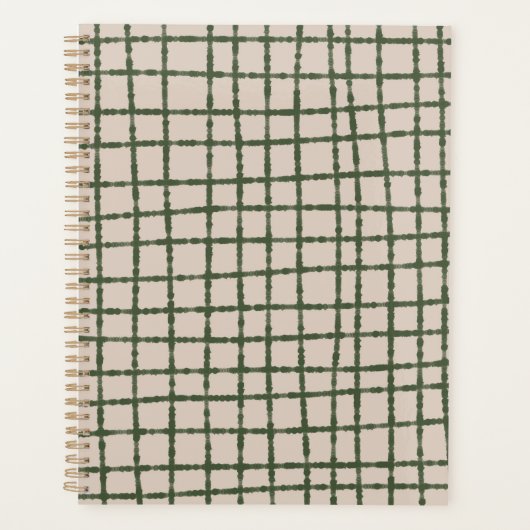 Green Grey Check Motif moderne & minimaliste (Devant)
