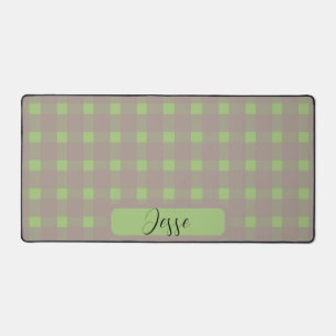 Green Grey En vichy Motif