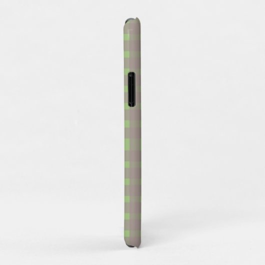 Green Grey Gingham Personalized Case-Mate iPhone Case (Achterkant/rechts)