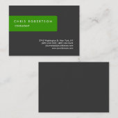 Green Grey Joli Carte de visite de charme (Devant / Derrière)