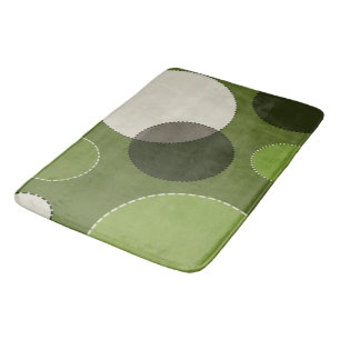 Green Grey Polka Dot Abstract Badmat