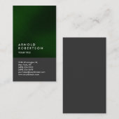 Green Grey Trend Moderne Carte de visite Professio (Devant / Derrière)