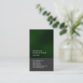 Green Grey Trend Moderne Carte de visite Professio (Debout devant)