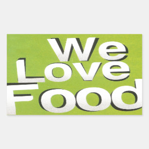Green Grub Club: We Heart Food Design Rechthoekige Sticker