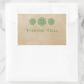 Green Grunge D20 Dice Gamer Hartelijk dank, Sticke Rechthoekige Sticker (Tas)