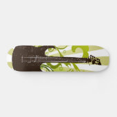 Green Grunge Guitar Skateboard (Horizontaal)