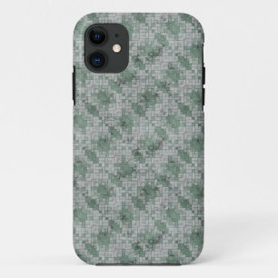 Green Grunge Mozaïek iPhone 11 Hoesje