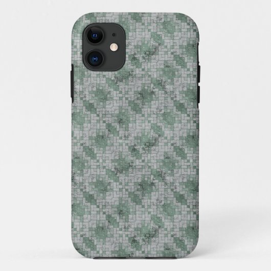 Green Grunge Mozaïek Case-Mate iPhone Case (Achterkant)