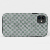 Green Grunge-schaakbord Case-Mate iPhone Case (Achterkant (horizontaal))