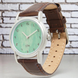 Green Grunge Watch Horloge