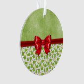 Green Grungy kerstboomversiering Ornament (voorkant)