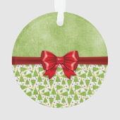 Green Grungy kerstboomversiering Ornament (achterkant)