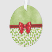 Green Grungy kerstboomversiering Ornament (voorkant)