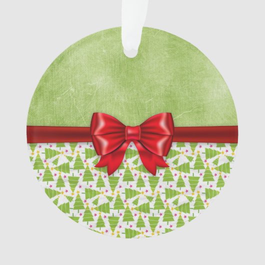 Green Grungy kerstboomversiering Ornament (voorkant)