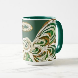 Green Guardian Angel Christmas Art Café Tasses de 