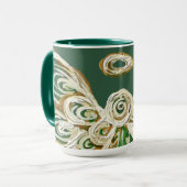 Green Guardian Angel Christmas Art Café Tasses de (Devant gauche)