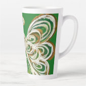 Green Guardian Angel Christmas Art Latte Mug Cup (Droite)