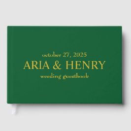 Green Guestbook • Modern Wedding Guest Book • Trad Gastenboek