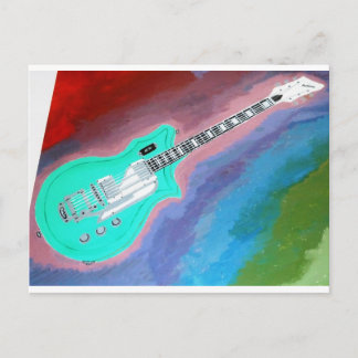Green Guitar Briefkaart