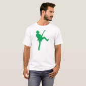 Green Guitar Player Silhouette T-shirt (Voorkant volledig)