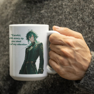 Green Hair Royal Anime Guy Koffiemok