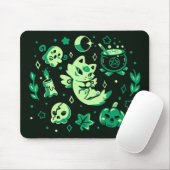 Green Halloween Vibes Muismat (Met muis)