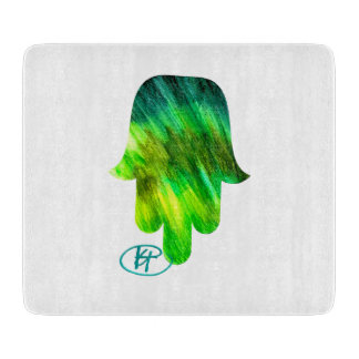 Green Hamsa Art Cutting Board Snijplank
