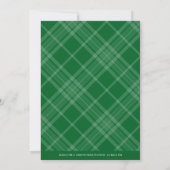 Green Hand Lettered Script Joy Kerstfoto (Achterkant)