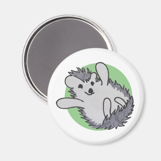 Green Happy Cute Hedegel Magneet (Voorkant / Achterkant)