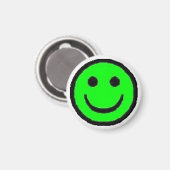 Green Happy Face Magneet (Voorkant / Achterkant)