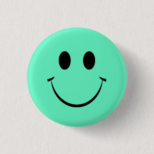 Green Happy Face Ronde Button 3,2 Cm