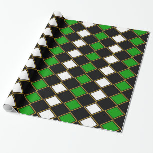 Green Harlequin Cadeaupapier