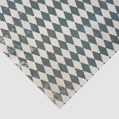 Green Harlequin Diamond Pattern Tissuepapier (Detail)