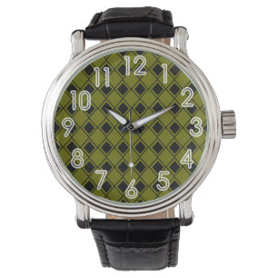 Green Harlequin Horloge