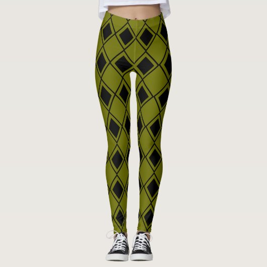 Green Harlequin Leggings (Voorkant)