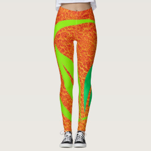 Green Harmony Leaf Leggings