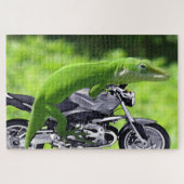 Green Hawaiian Gecko Rider Puzzle (Horizontal)