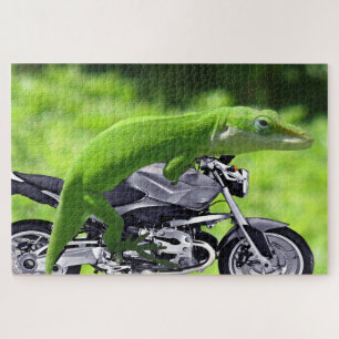Green Hawaiian Gecko Rider Puzzle Legpuzzel